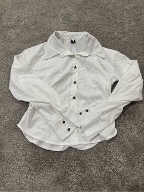 White Button-Up Blouse